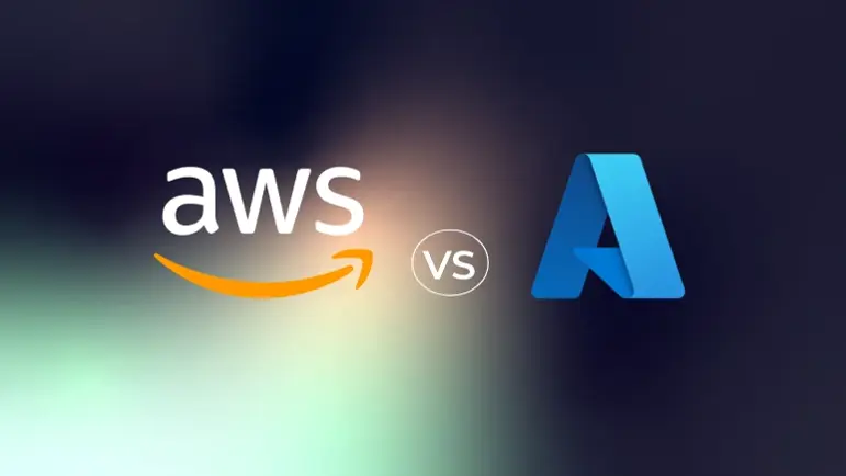 AWS logo next to the Azure logo with "VS" in between.